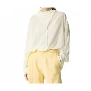 NEW FORTE FORTE voile crossover neck shirt in daffodil